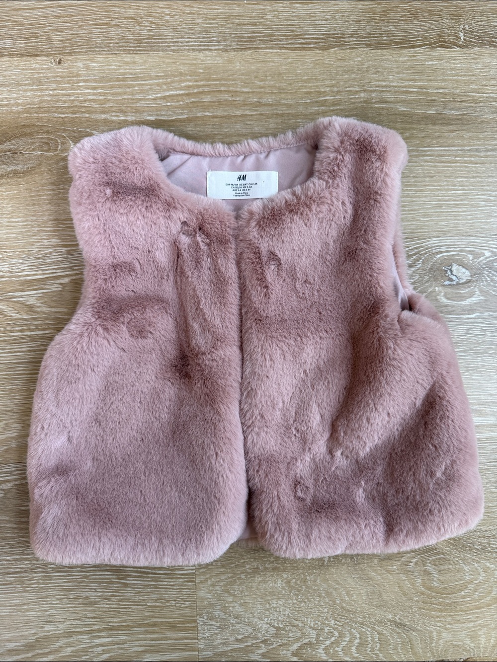 H&M Kids Pink Vest Size 3-4T